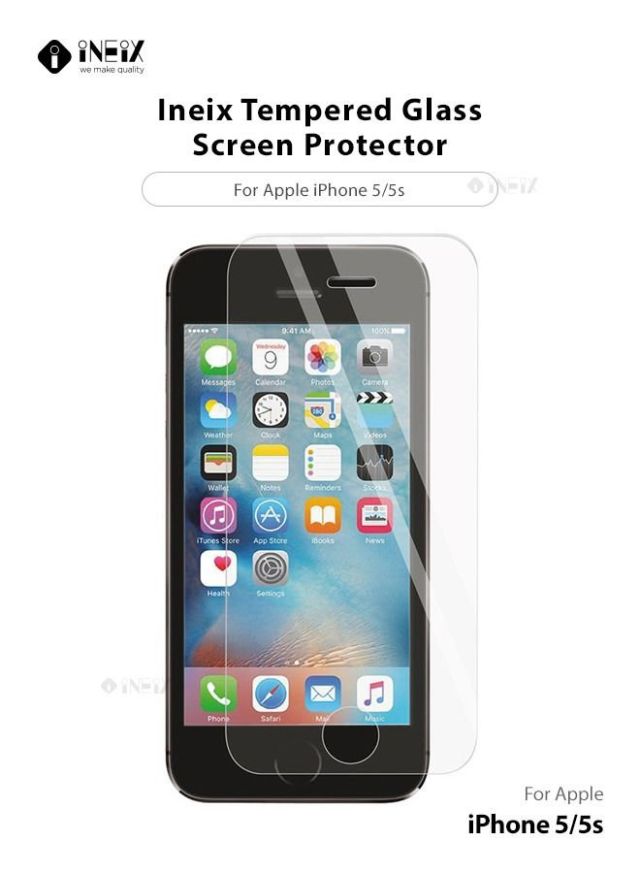 Tempered Glass Screen Protector For Apple iPhone 5 and 5s