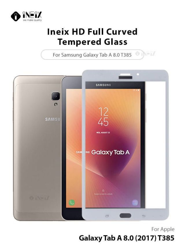Full Screen Edge to Edge Screen Protector For Samsung Galaxy Tab A 8.0 (2017) T385