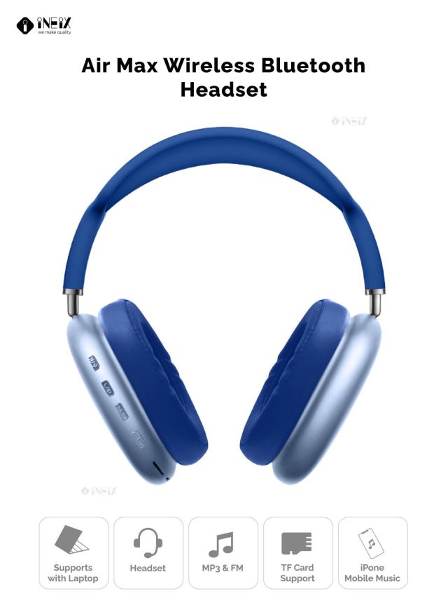 Air Max Wireless Bluetooth Over-Ear Headphones